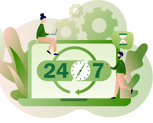 24時間365日の技術サポート